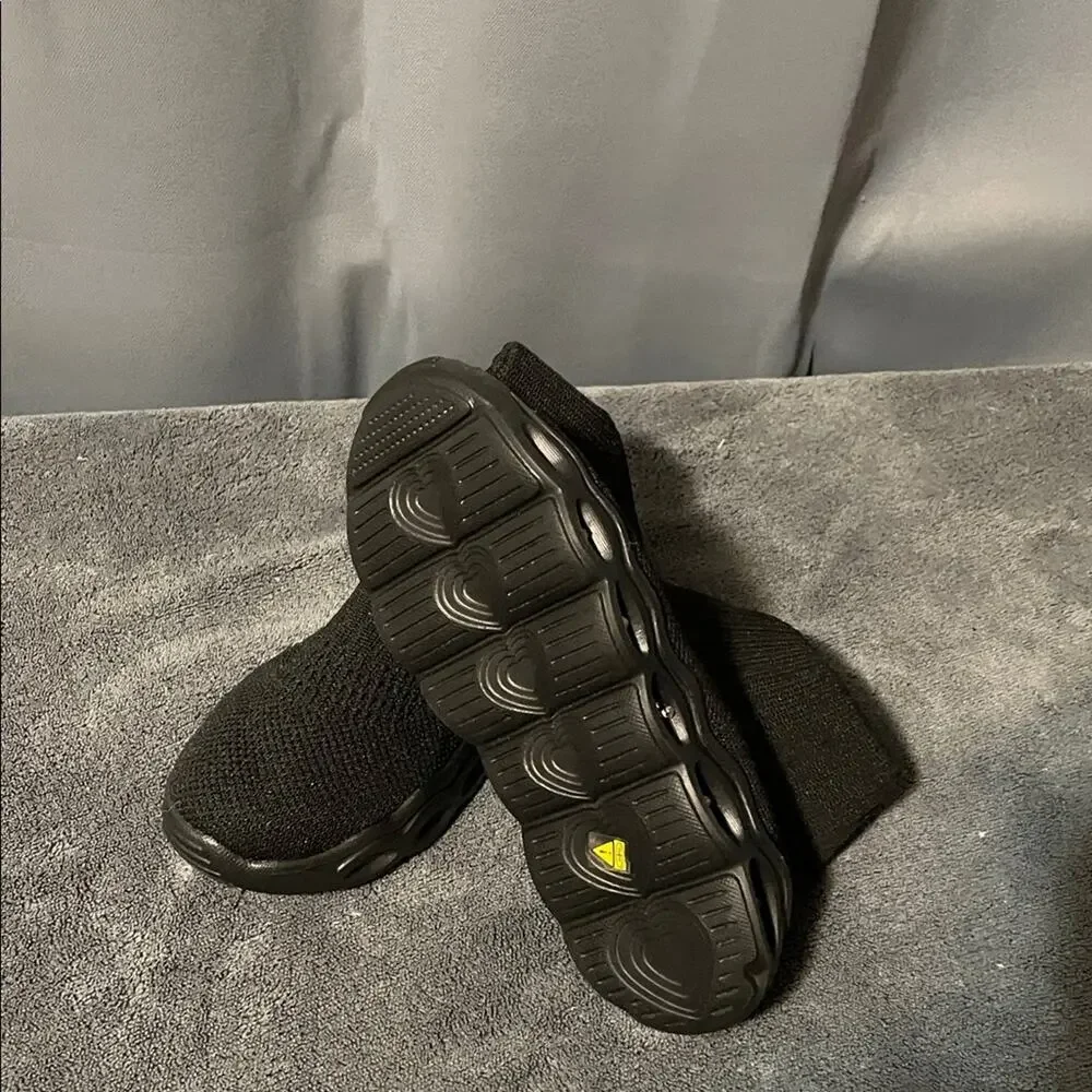 Black Knit Sock Sneakers for Baby & Walker light up shoes NWOT